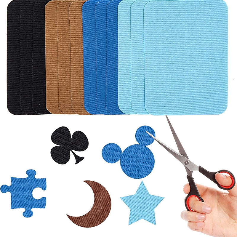 4 unids/lote parches de tela para planchar, parches para coser, 12,5x9,5 cm, pegamento más fuerte para reparar ropa, camisas, Jeans, decoración de reparación DIY
