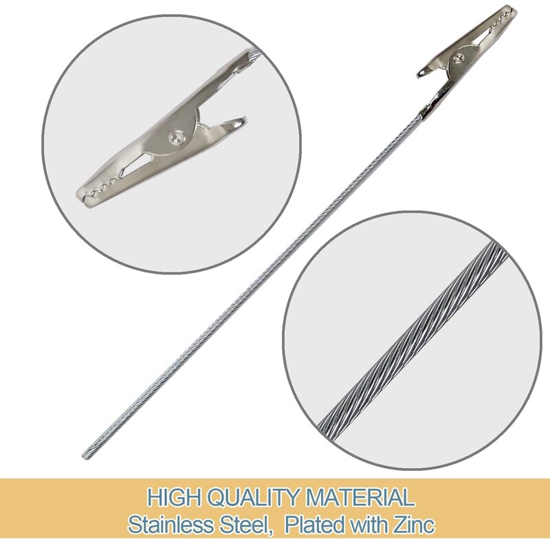 100Pcs Alligator Clips, Metal Wire Long Tail Clip Set, Alligator Memo Clip, For DIY Cards, Photos, Business Cards