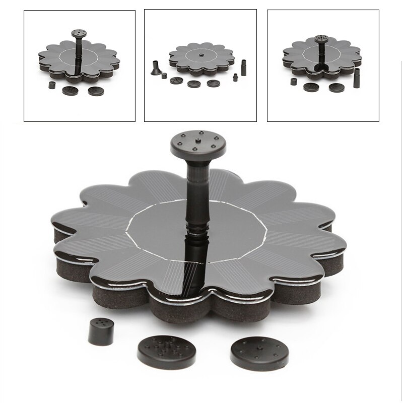 Waterfall Floating Solar Panel Water Fountain Solar Fountain Watering Kit Power Solar Pump Pool Pond Submersible For Garden