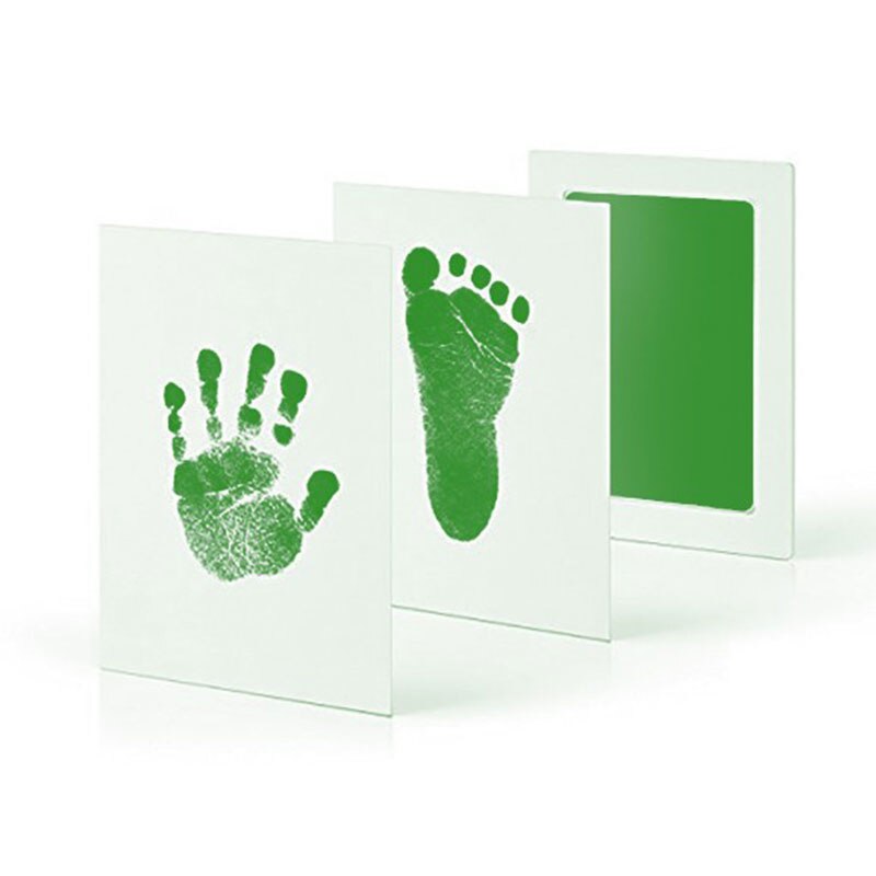 Baby Care Niet Giftig Baby Handafdruk Footprint Opdruk Kit Pasgeboren Voetafdruk Stempelkussen Baby Klei Speelgoed Baby souvenirs Cast: KI0321G