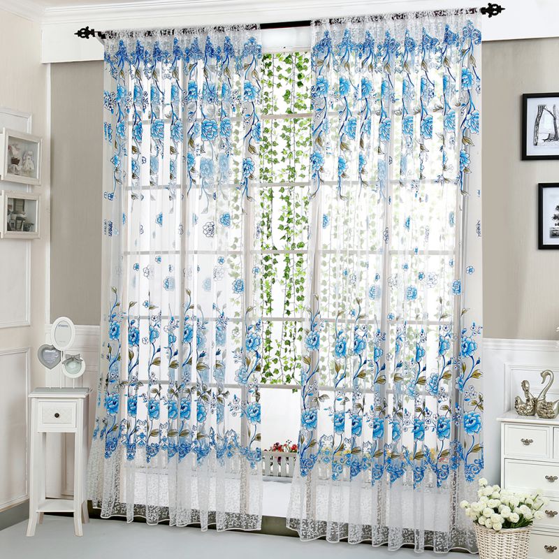 Curtains Living Room Curtains Bedroom Curtains Peony Pattern Blackout Curtains Fashionable And Modern And Practical