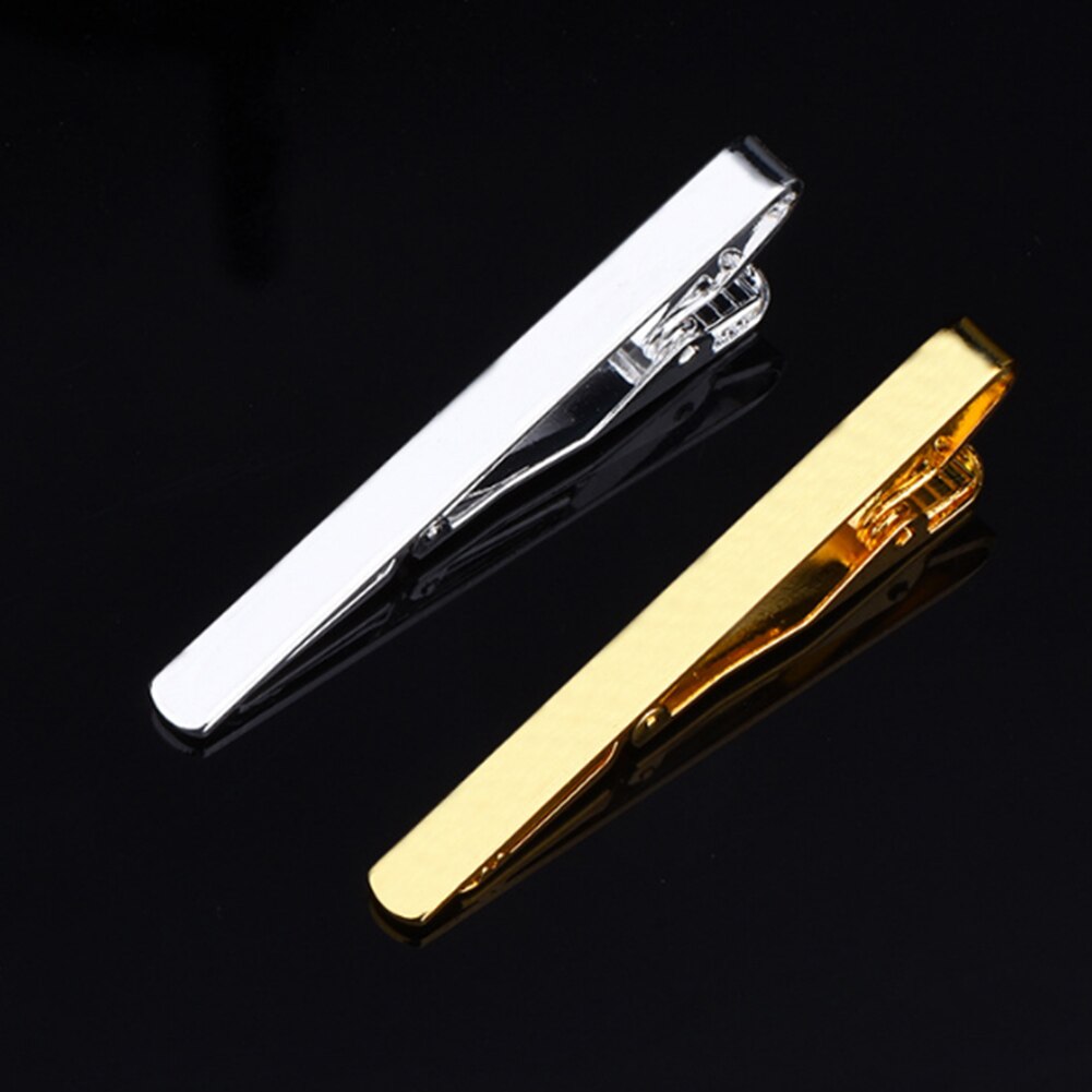 53Mm * 5Mm Mannen Rvs Tie Clip Bar Broche Sluiting Chic Mode Effen Kleur Slanke kraag Nuttig Das Pin