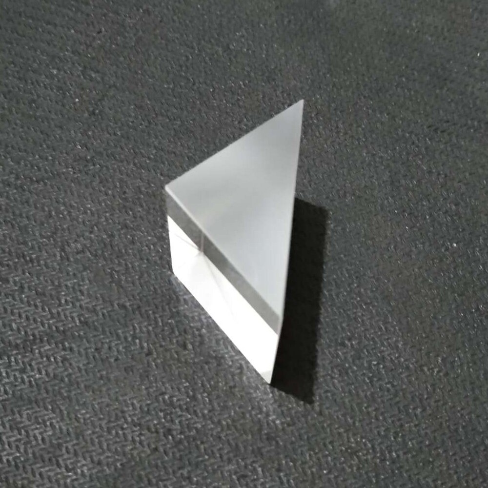 Optical Glass K9 Triangular Prisms 20mm Right Angle Isosceles Prisms External reflection bevel face aluminumed