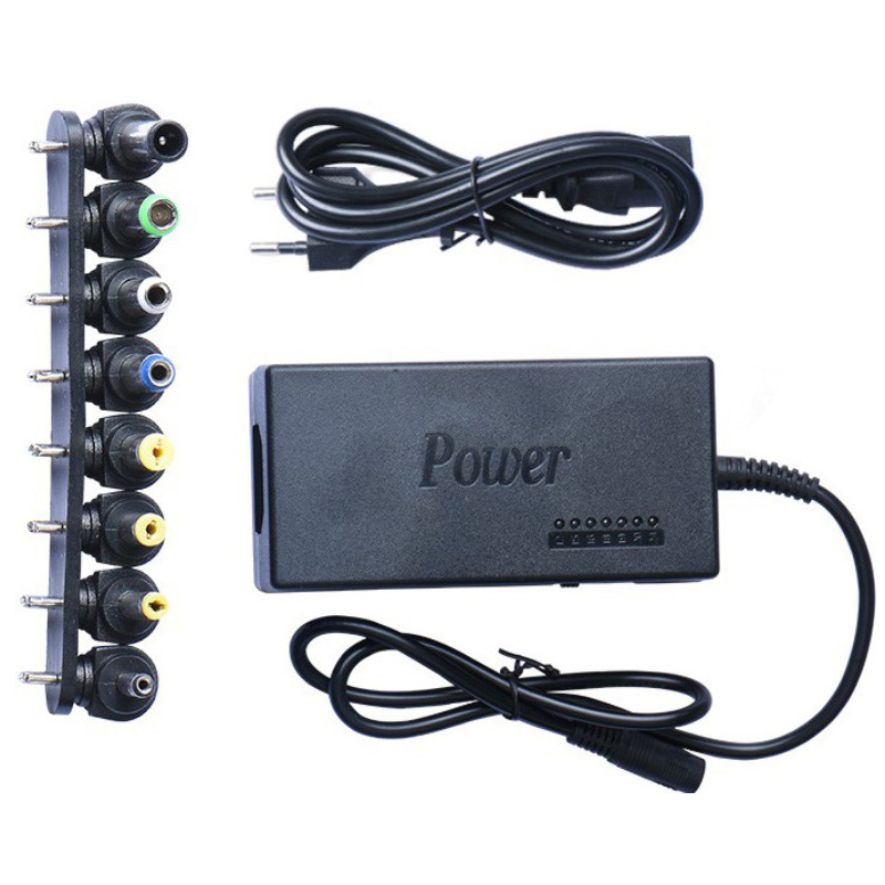 DC 96W 4-5A 12V/15V/16V/18V/19V/20V/24V Adjustable Universal Power Adapter Charger with 8pcs Adaptor Tips for DELL Lenovo Laptop