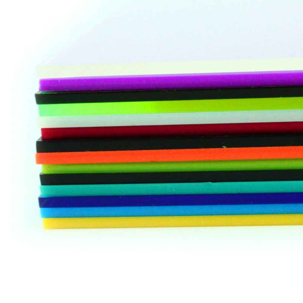 20 * 20cm- farvet akrylplade plexiglasplade plastpladeforbrugsmaterialer gør-det-selv-modelmateriale flere farver