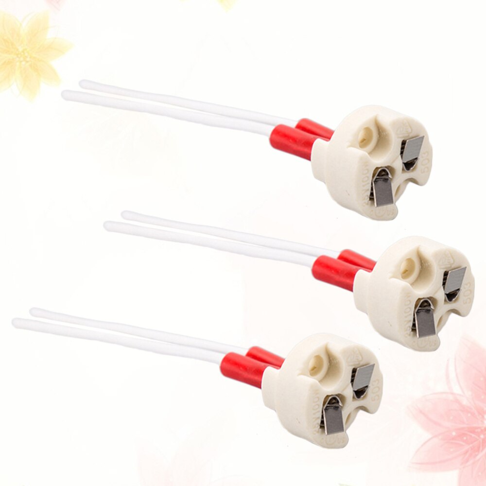 12PCS 220V MR16 Halogen Lamp Line Socket Ceramic Wire Connector Base Socket Adapter