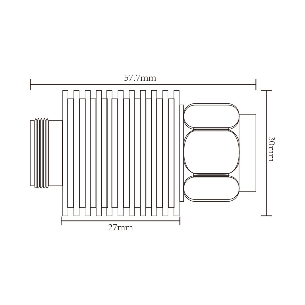10W N-JK rf Dämpfungsglieder, DC-3GHz 4GHz ,50 ohm, 1db, 2db, 3db, 5db, 6db. 10db, 15db, 20db, 30db, 40db,