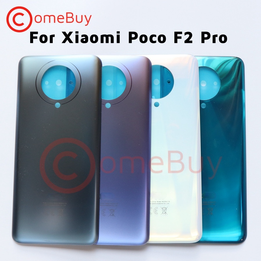 Voor Xiaomi Poco F2 Pro Terug Batterij Glass Cover Rear Behuizing Deur Case Voor Poco F2 Pro Batterij Cover Pocophone vervangende Onderdelen