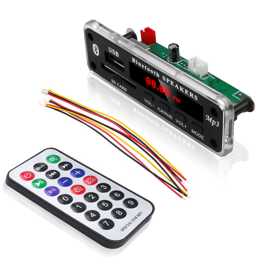 5V 12V WMA carte décodeur Module MP3 sans fil Bluetooth Module Audio Support USB SD AUX FM Module Audio Radio pour accessoires de voiture