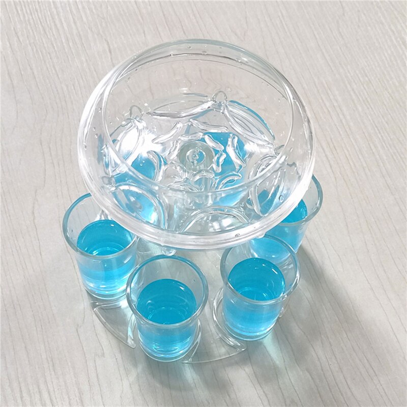 6 schuss Glas Dispenser Halter Wein Whisky Bier Dispenser Rack Bar Zubehör Caddy Schnaps Spender Party Spiele Trinken Tools