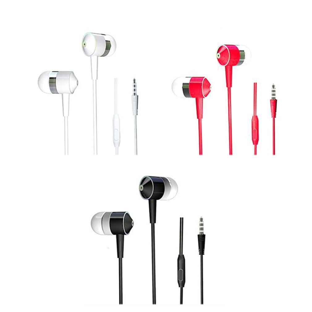 Draad Headset Computer Mobiele Telefoon Universele Compatibel Headset Eenvoudige Crystal Line In-Ear Headset Draad In-Ear Headset