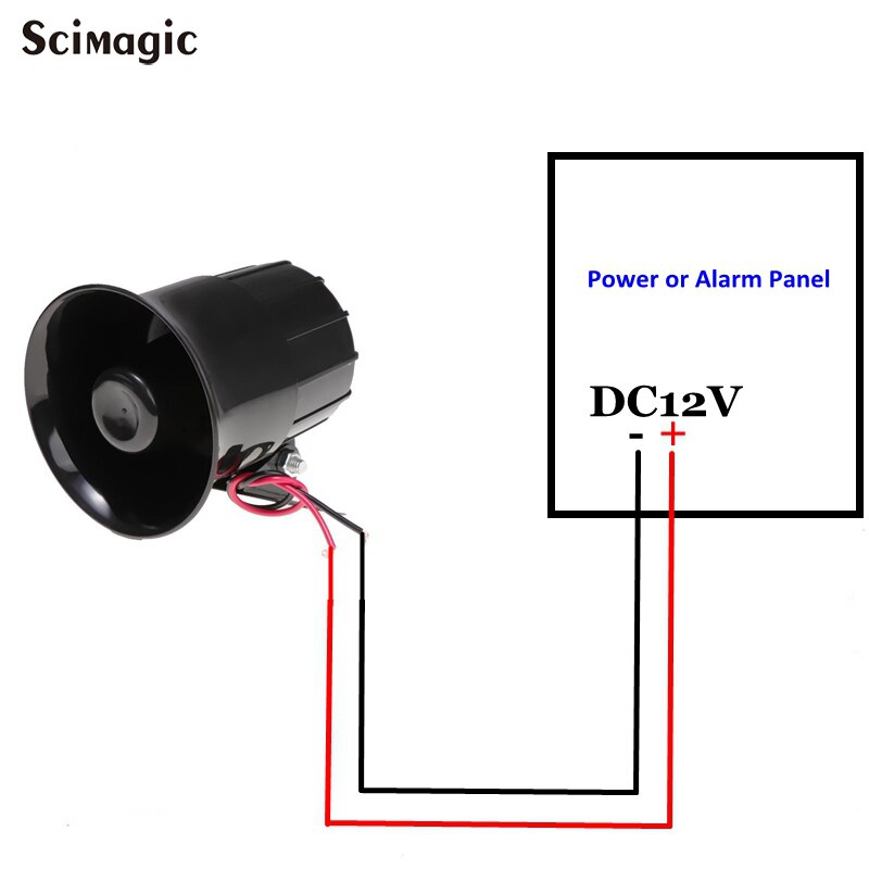 Security DC 12V Outdoor Alarm Siren Wire Loud Alarm Horn 115db Exterior Siren Alarm Speaker For Alarm System 15W