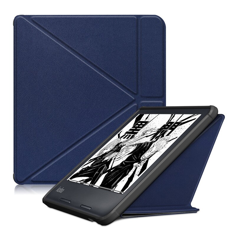 Funda plegable para Kobo Libra 2, carcasa inteligente para libro electrónico, 2. ª generación, , 7 pulgadas: Dark Blue / For Kobo Sage 2021