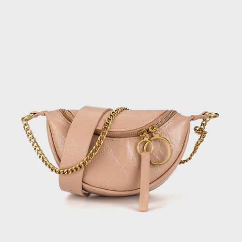 neue frauen Tasche Diagonale Alle-spiel Modische eins-schulter Kette Knödel Tasche Einfache Reise hoch-ende Gefühl Brust Tasche: Beige