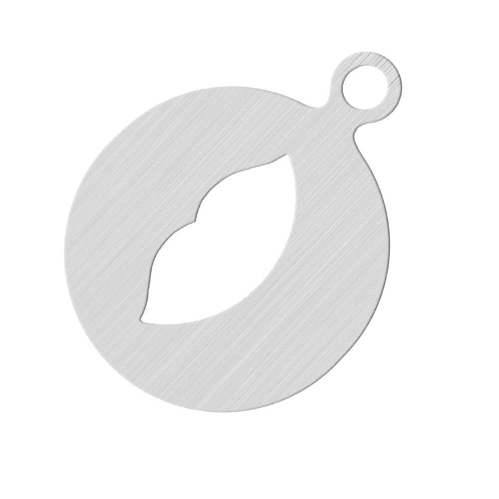 1 PC Coffee Stencils Art Stainless Steel Reusable Barista Stencils for Latte Mousse Cappuccino Cookie