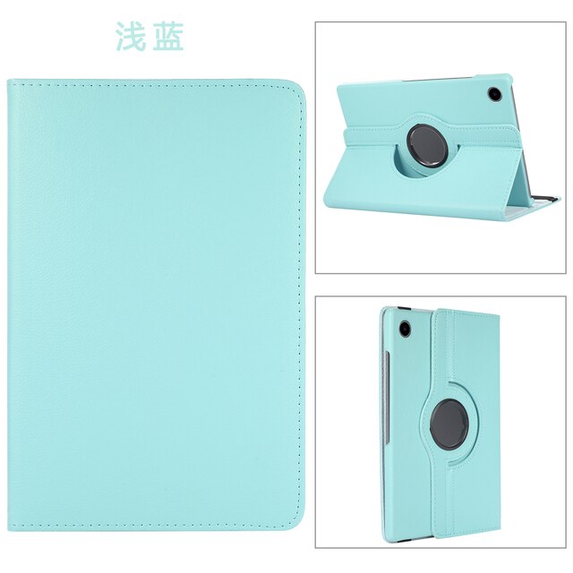 Voor Realme Pad Case 2021Case,360 Graden Draaien Stand Tablet Cover Voor Realme Pad 10.4 Inch Stand Pu Lederen Beschermhoes: SKY Blue
