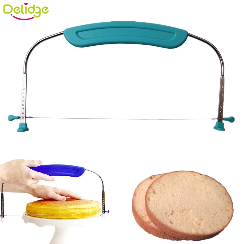 Delidge 1 Pc 34Cm Verstelbare Cake Snijmachine Draad Rvs Brood Cake Cutter Leveler Bakken Gereedschap Keuken Bakken Tools