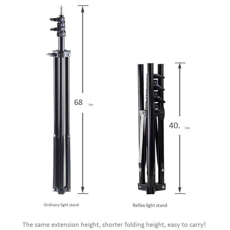 Mobile Phone Holder 1.6M Camera Photography Stabilized Tripod Reverse Folding Light Stand