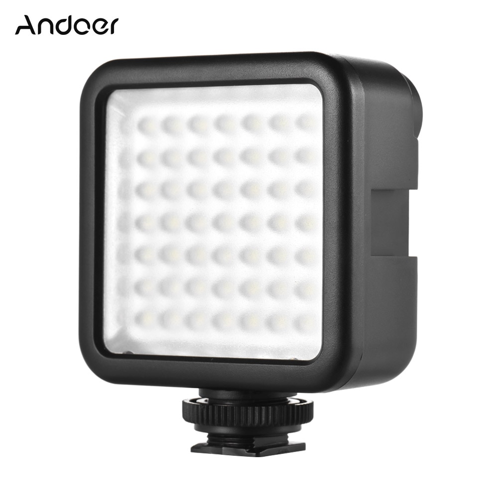Andoer W49 Dimbare Camcorder Video Verlichting Mini Interlock Camera Led Panel Licht Voor Canon Nikon Sony A7 Dslr