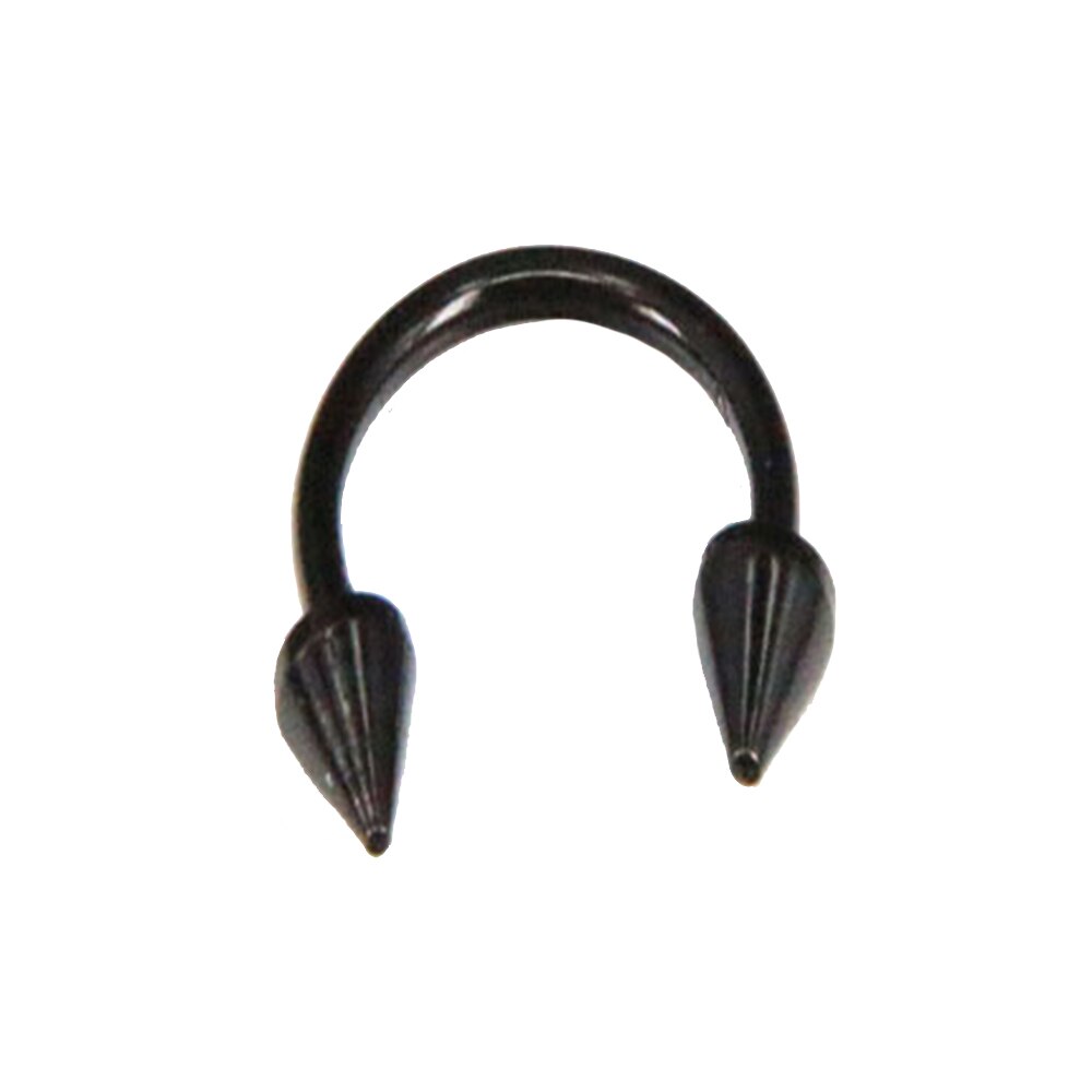 Stainless Steel Nose Ring Piercing Horseshoe Spike Septum Piercing Eyebrow Tragus Helix Pircing Lip Piercing Nariz: Black / 8mm