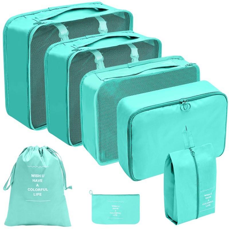 Bags for Travel Luggage Organizer Waterproof Wash Bag Clothes Bags Accessories Suitcase Organizer Storage 7/8PCS Organizer: Burgundy