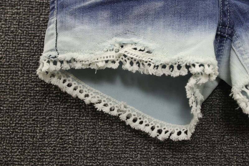 Teenage pige jeans shorts piger sommer blonde jeans børn bløde knap denim bukser børn lomme korte bukser 7-16 år