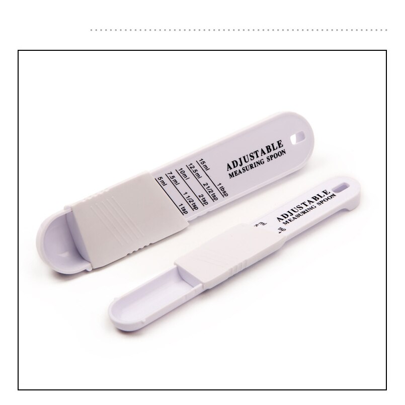 Adjustable measuring spoons2 Plastic Adjustable Measuring Spoons 1/8 teaspoon to 1 tablespoon Easy Use ml baking tool Kitchen