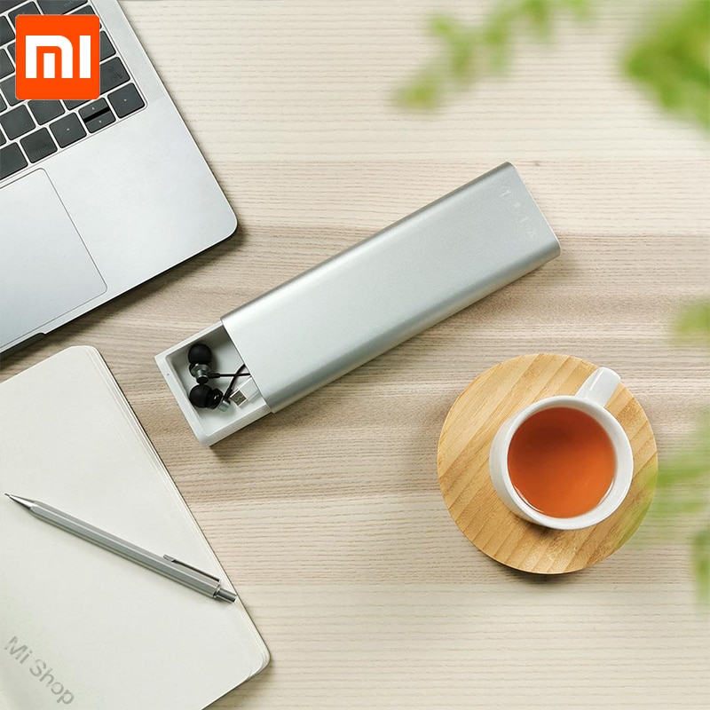 Xiaomi mijia miiw pennfodral kontor student pennfodral skolmaterial pennask aluminiumlegering abs+pc för äppelpenna 2