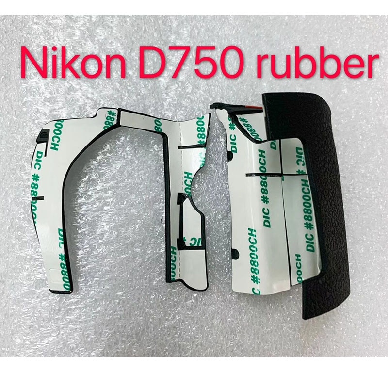 Geschikt Voor Nikon D750 Rubber, Grip Leer, Duim Leer, Side Leather 3 Stuk Set Met Rubber