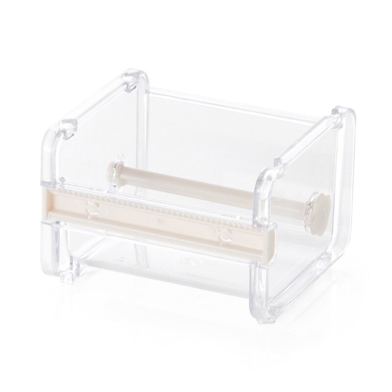 Stationery Masking Tape Cutter Washi Tape Storage Organizer Cutter Office Tape Dispenser: Beige