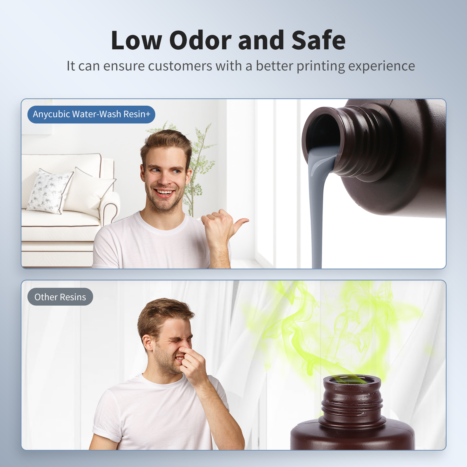 ANYCUBIC Water-Wash 3D Printer Resin Water-Washable High Precision Low odor And Low Viscosity for LCD resin 3D printers Photon