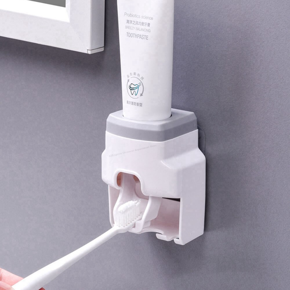 Automatische Tandpasta Dispenser Wall Mount Tandenborstelhouder Lui Tandpasta Knijper Voor Wc Thuis Badkamer Accessoires Set