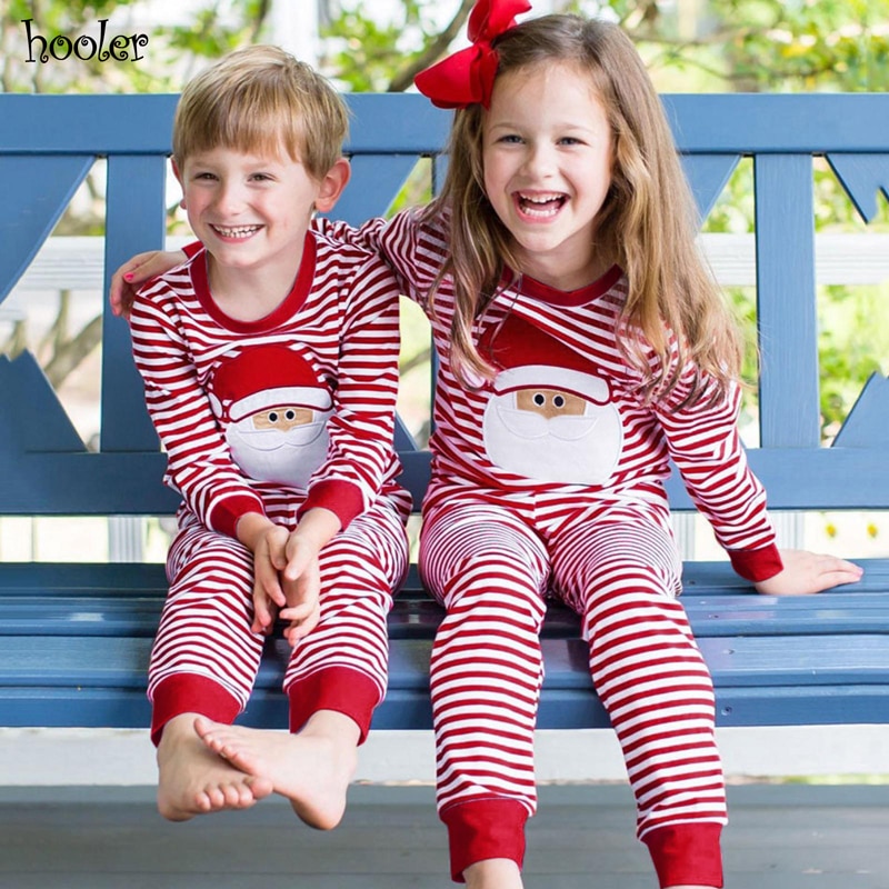 Weihnachten Kleidung freundlicher Baby Jungen Mädchen Weihnachten Santa Plaid Spitzen + Hosen Pyjama Nachtwäsche Boutique freundlicher Kleidung vestaglia Tussi