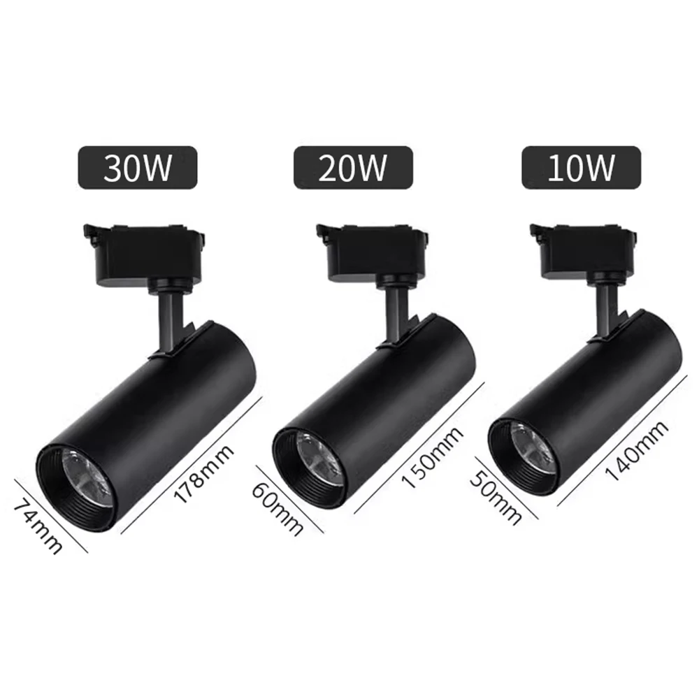 Luz de pista led 3 fios AC110-240V ponto de teto 10-30w lâmpada de teto para sala de estar cozinha linha sistemas ferroviários de iluminação holofotes