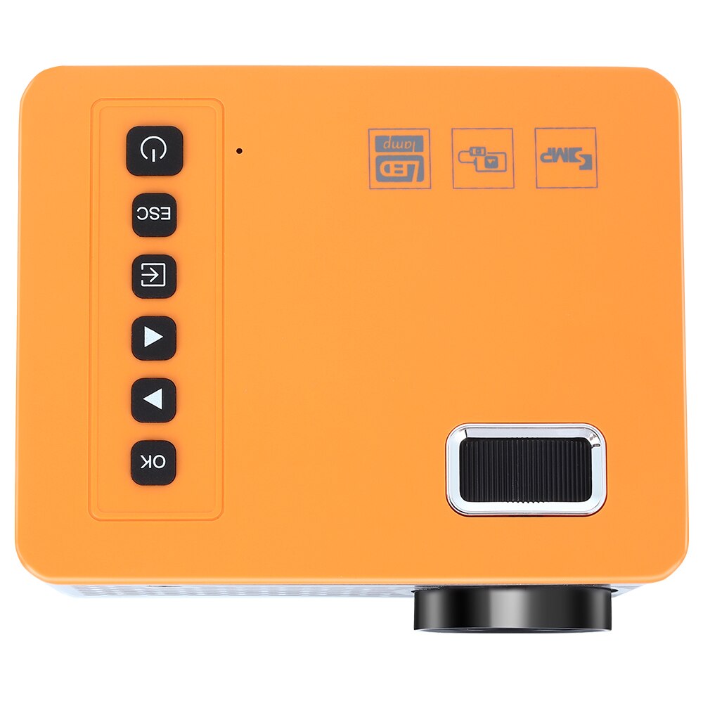 Portable Durable Video Projector 10W LED Projector Office School Children Support TF Card UC28D Projector
