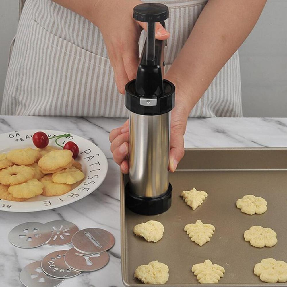 Cookies Druk Cutter Bakken Tools Praktische Biscuit Cookie Press Machine Keuken Tool Bakvormen Voor Decorating Desserts
