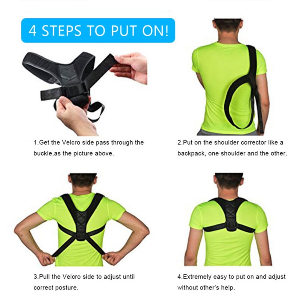 Houding Corrector Terug Riem Schouder Bandage Terug Corset Orthopedische Wervelkolom Houding Corrector Rugpijn Relief