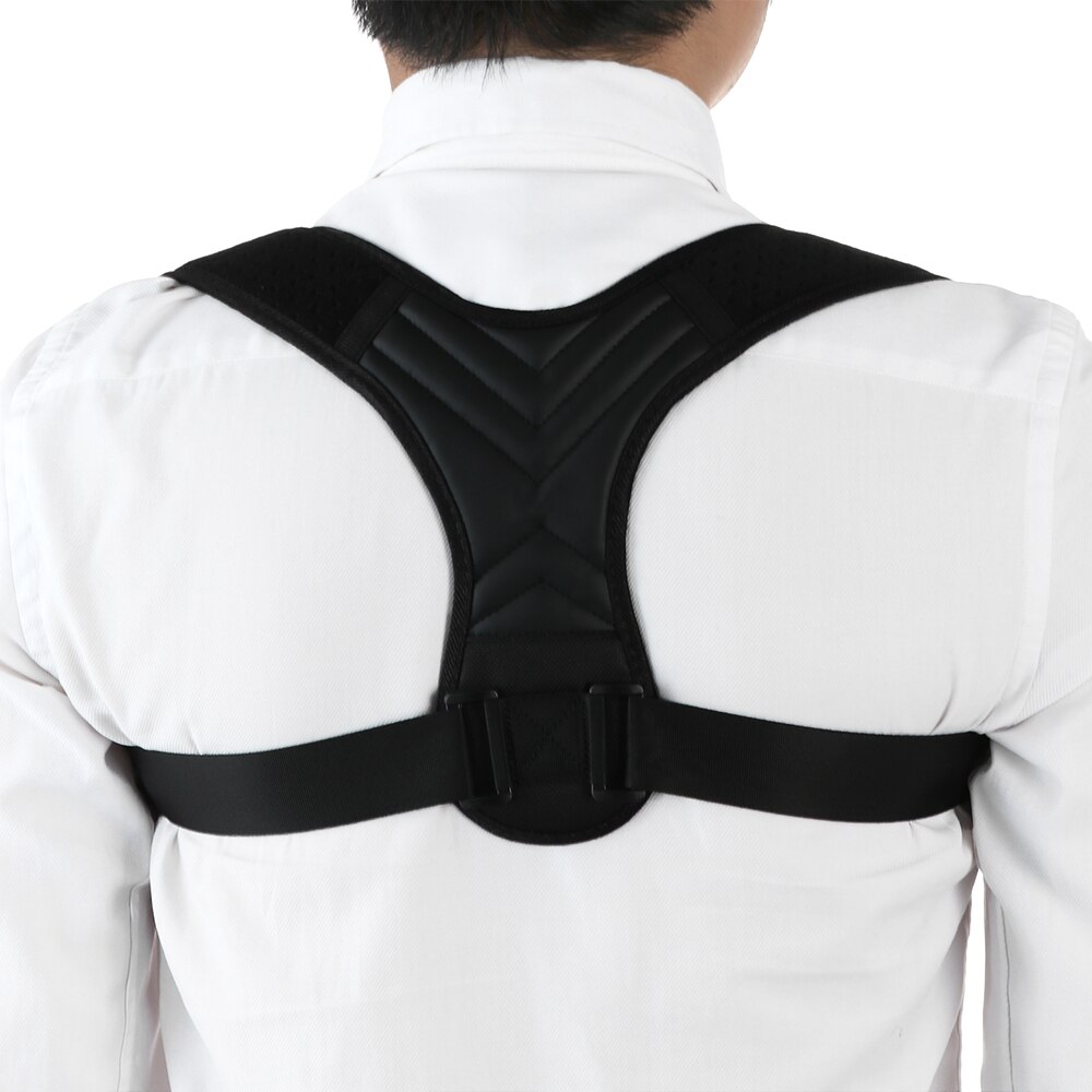 Corrector de postura de espalda ajustable para hombres y mujeres, soporte de hombro recto, terapia de cinturón