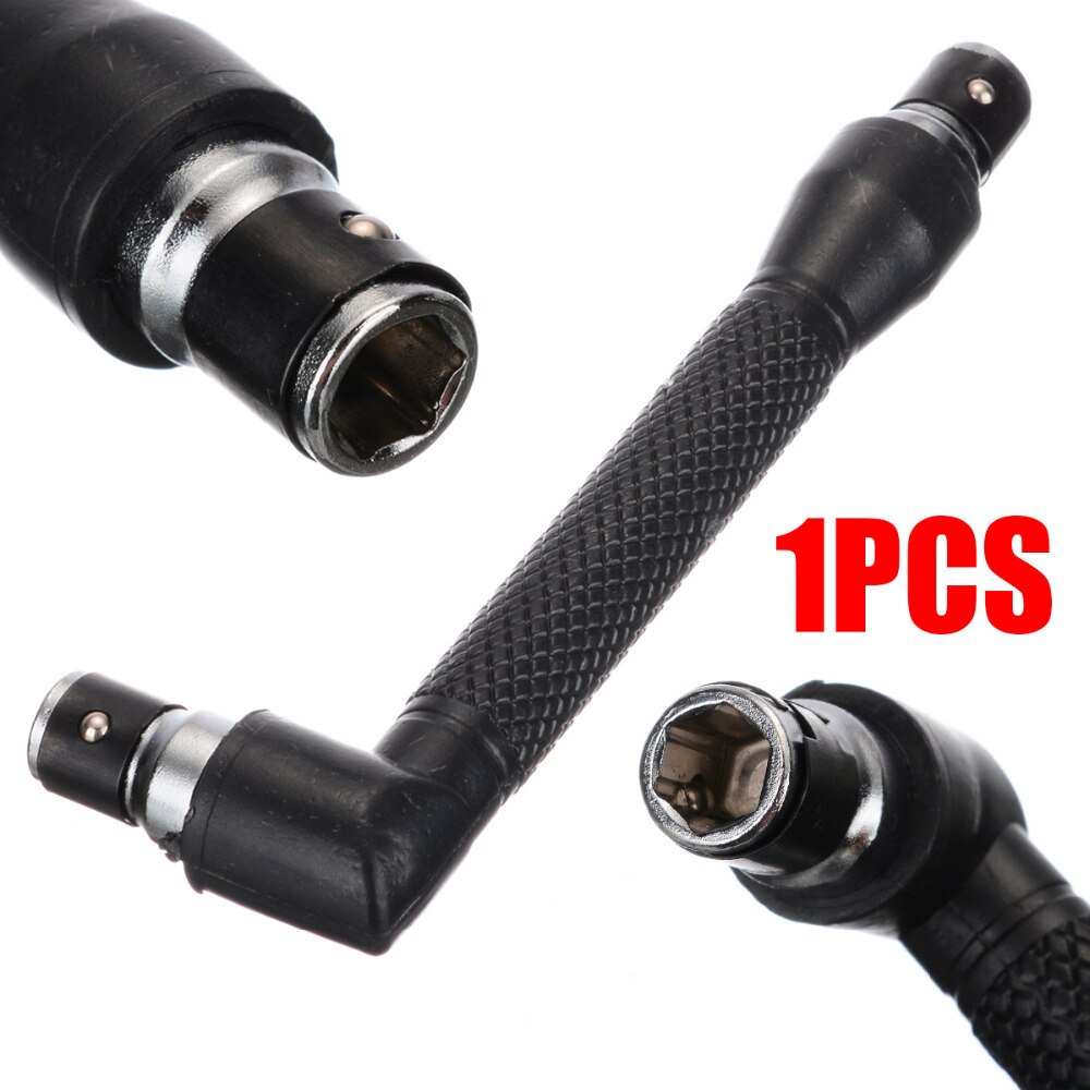 Black 1/4" L-shaped Hex Screwdriver 90 Degree Dual Head Screwdriver Bits Key Utility 6.35mm Wrench Tool For Routine