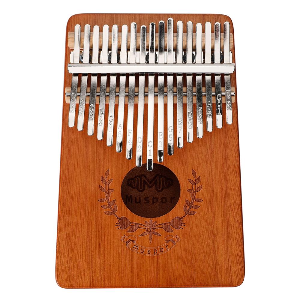 17 Key Thumb Piano Mahogany Musical Instruments: M