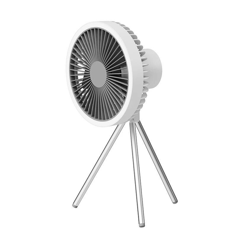 Xiaomi – ventilateur de plafond Portable multifonctionnel, Rechargeable par USB, avec lumière Led, contrôle, pour Camping en plein air, 10000mAh: White 10000mAh