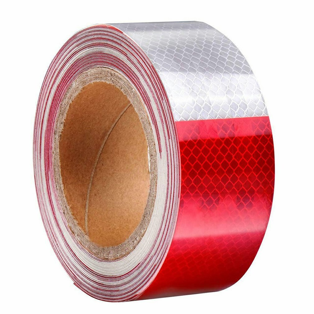 Car Annual Inspection Red And White Reflective Strip Warning Sticker Reflective Film High Intensity Strip Tape Stickers