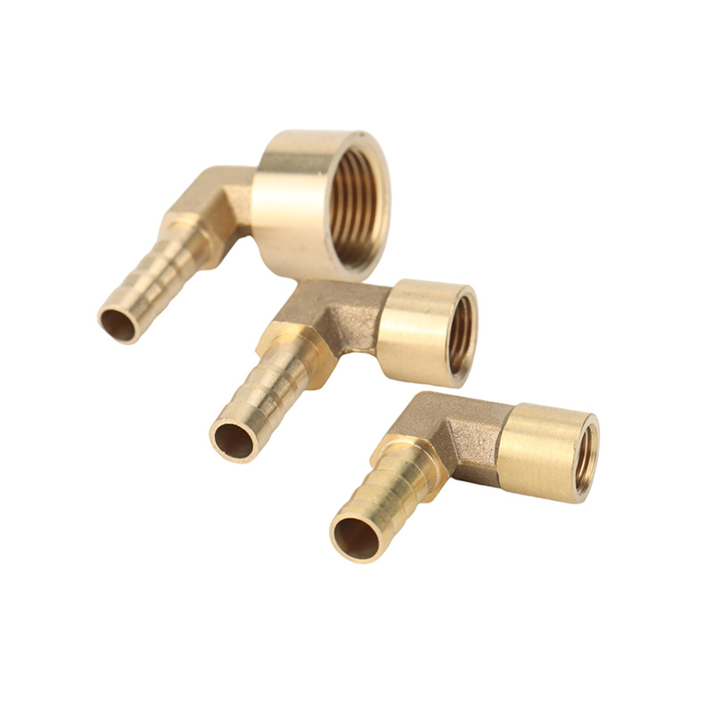 Kolanko mosiężne złącze kolczaste 8 ~ 16 mm króciec do węża X 1/4 "3/8" 1/2" adapter złącza z gwintem wewnętrznym do paliwa gaz woda miedź