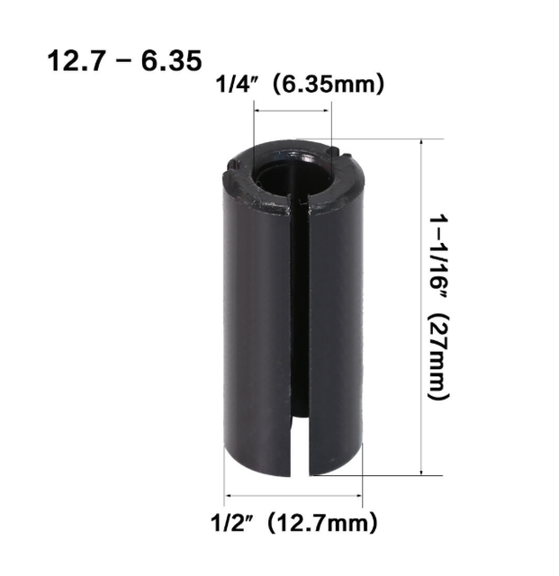 Outil de routeur CNC, adaptateur de haute précision, pince adaptateurs de tige support de fraise, mandrin de Conversion 12.7-8 8-6 12.7-6.35 1 pièce: 12.7 Turn 6.35
