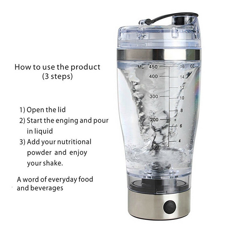 600ml elektrisk smart bærbar mixer protein shaker aftagelig mixer cup flaske automatisk mixer cup blandingsjuice babyformel