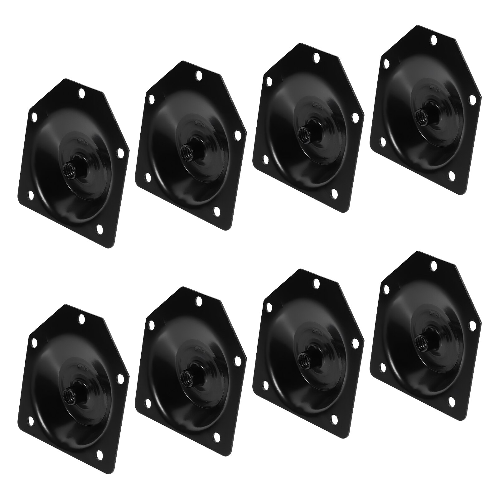 4pcs Furniture Leg Attachment Plates Angled Leg Mounting Plates with Screws: Black