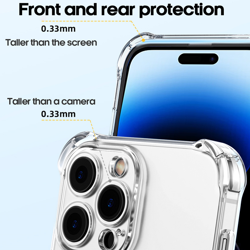 Luxe Clear Schokbestendig Case Voor iPhone 15 14 13 12 16 Pro Max Telefoon Cover op iPhone 13 12 Mini X XR XS 7 8 Plus se Back Cover