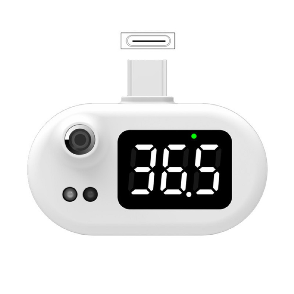 VIRWIR K8 Phone Expansion Dock Thermometer Portable LCD Infrared Human Body Thermometer Support 32-42 Degree Celsius Measurement: USB-C