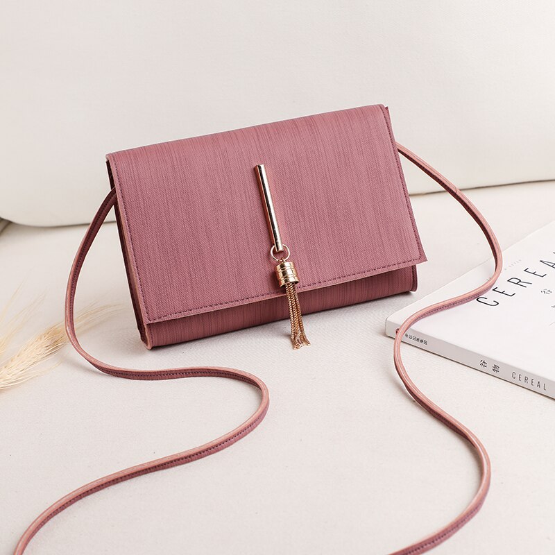 Trend damer enfärgad liten fyrkantig väska koreansk personlighet metall måne och stjärna dekorerade cross-body handväskor: 2