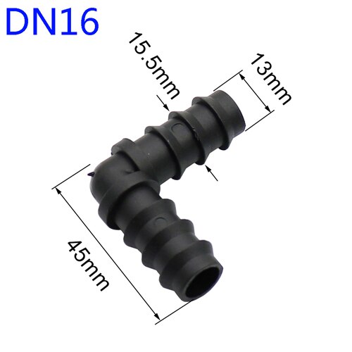 DN16 DN20 Elbow Barbed Garden Water Connectors 90 Degree Angle Bend Joints Hose Splitters Garden Agriculture Irrigation Fittings: DN 16